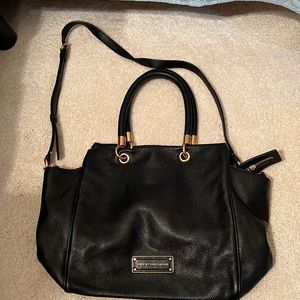 Marc Jacobs black leather handbag